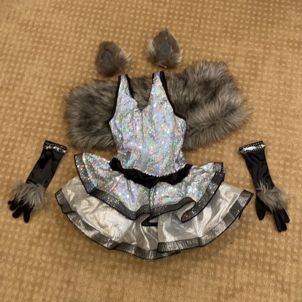 Girls Big Bad Wolf Halloween or Dance Costume